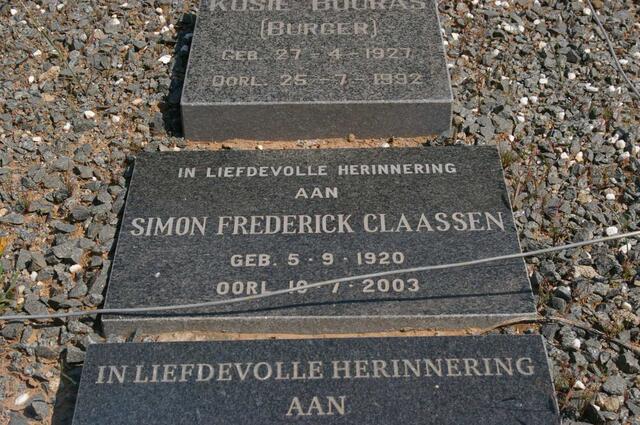 CLAASSEN Simon Frederick 1920-2003