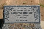 HEERDEN Annie, van nee HAUPT 1878-1913