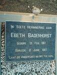 BADENHORST Ebeth 1917-1917