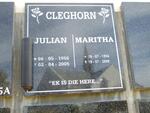CLEGHORN Julian 1956-2005 & Maritha 1956-2009