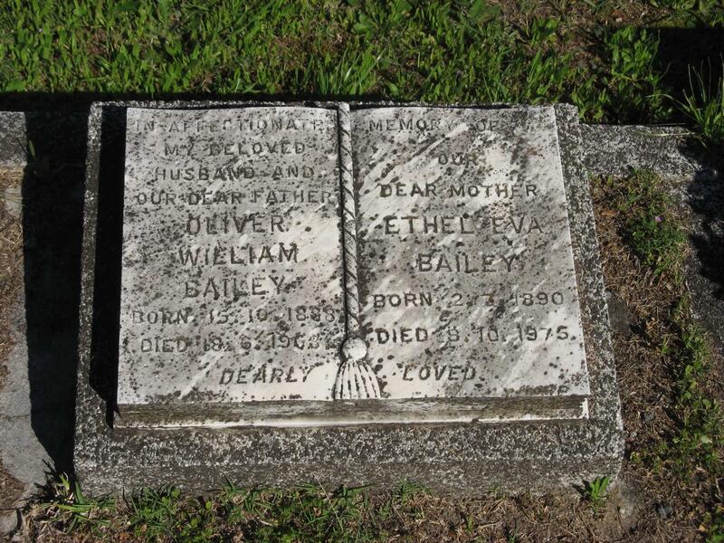BAILEY Oliver William 1888-1965 & Ethel Eva 1890-1975