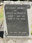 FRANCIS Grace M. 1911-1968