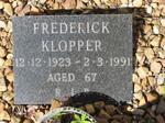 KLOPPER Frederick 1923-1991