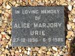 URIE Alice Marjory 1896-1986