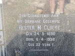 CLOETE Hester M. 1890-1958