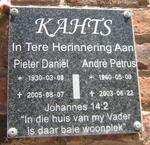 KAHTS Pieter Daniel 1930-2005 :: KAHTS Andre Petrus 1960-2003