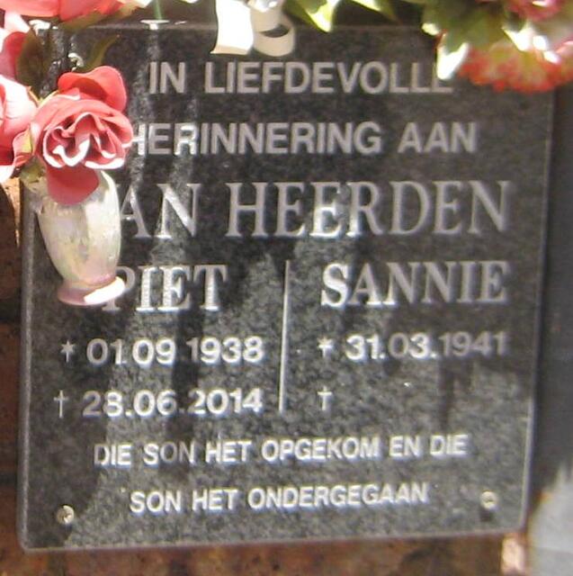 HEERDEN Piet, van 1938-2014 & Sannie 1941-