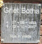 BOTHA Griet 1933-2007