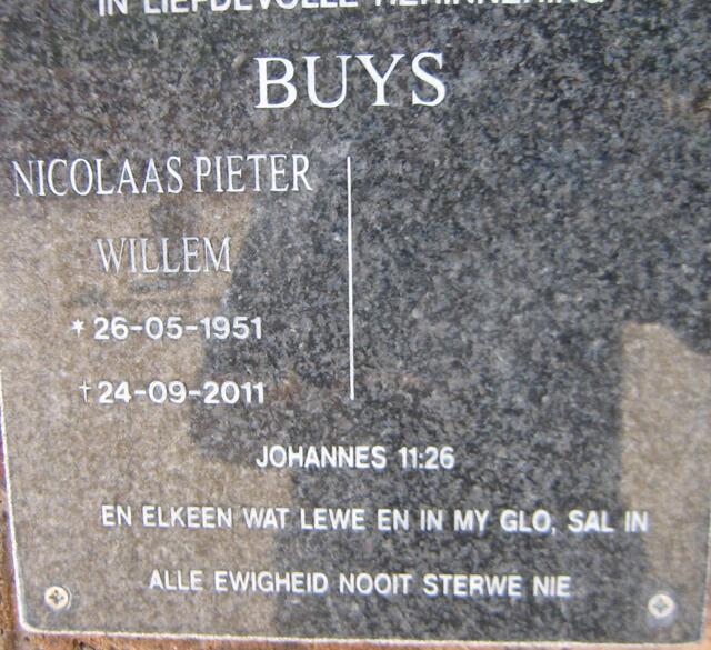 BUYS Nicolaas Pieter Willem 1951-2011