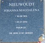NIEUWOUDT Johanna Magdalena 1915-2013