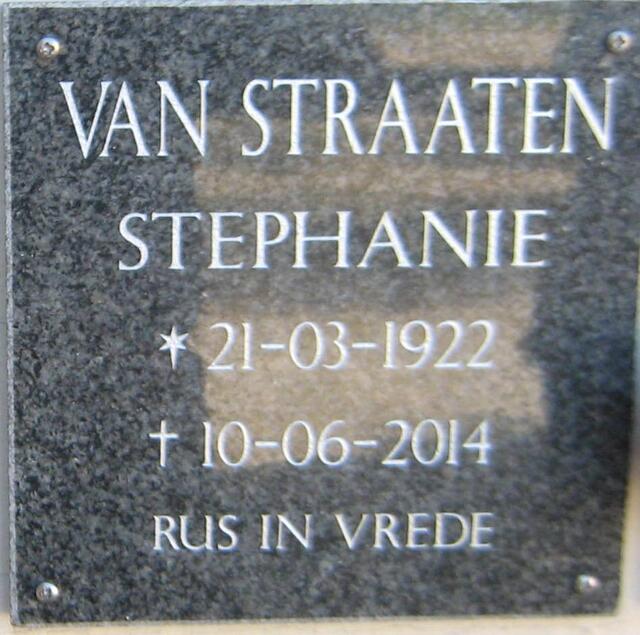 STRAATEN Stephanie, van 1922-2014