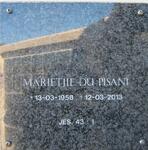 PISANI Marietjie, du 1958-2013