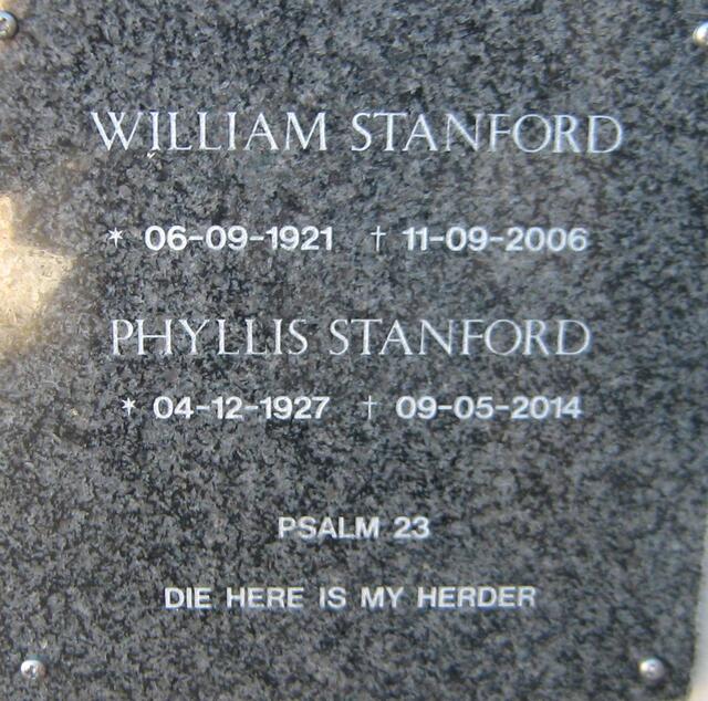 STANFORD William 1921-2006 & Phyllis 1927-2014