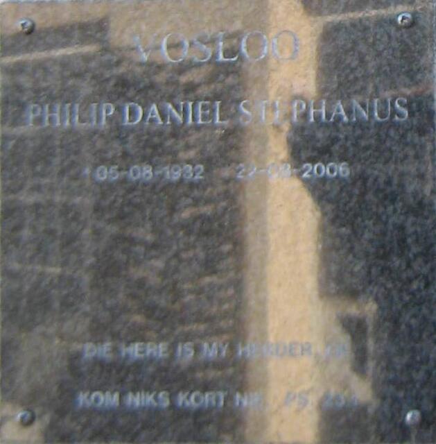 VOSLOO Philip Daniel Stephanus 1932-2006