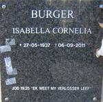 BURGER Isabella Cornelia 1937-2011