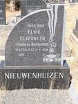 NIEUWENHUIZEN Elsie Elizabeth voorheen BARNARDO nee CALITZ 1939-