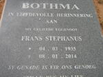 BOTHMA Frans Stephanus 1935-2014
