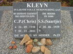 KLEYN Christiaan Petrus 1938-2011 & S.S. 1929-