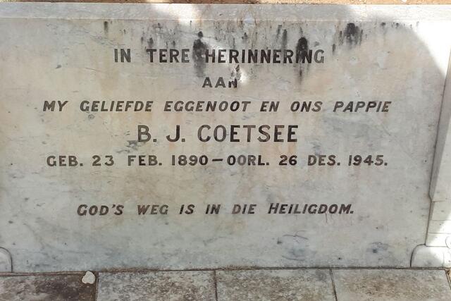 COETSEE B.J. 1890-1945
