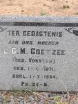 COETZEE L.C.M. nee VORSTER 1871-1954