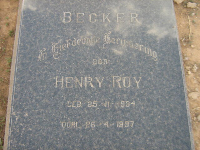 BECKER Henry Roy 1934-1997