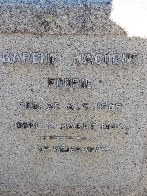 FOURIE Barend Jacobus 1905-1943
