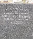HEERDEN Louis J., van 1909-1948
