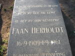 HERHOLDT Faan 1909-1961