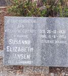 JANSEN Susanna Elizabeth nee LOMBARD 1920-1954