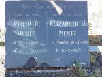 MENTZ Philip R. 1888-1975 & Elizabeth J. VENTER 1901-1943