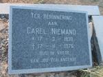 NIEMAND Carel 1930-1976