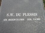 PLESSIS S.W., du nee BASSON 1906-1992