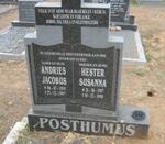 POSTHUMUS Andries Jacobus 1919-1997 & Hester Susanna 1917-1998