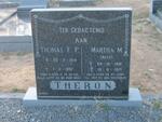 THERON Thomas F.P. 1914-1992 & Martha M. 1918-1971