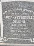 STANDER Adriana Petronella nee NAUDE 1890-1954