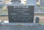 STRYDOM Johannes C. 1908-1975 & Francina V.D. WALT 1913-1987