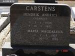 CARSTENS Hendrik Andries 1906-1982 & Maria Magdalena 1923-1998