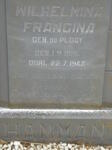 HAMMAN Wilhelmina Francina nee DU PLOOY 1886-1947