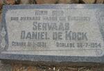 KOCK Servaas Daniel, de 1881-1954