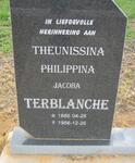 TERBLANCHE Theunissina Philippina Jacoba 1886-1956