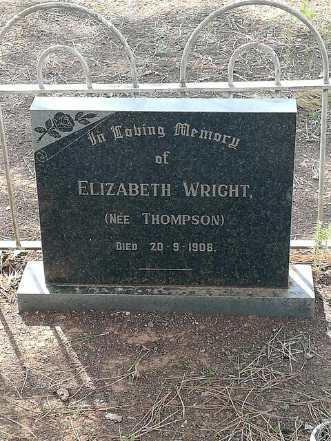 WRIGHT Elizabeth nee THOMPSON -1908