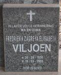 VILJOEN Jacob 1928-1982 & Fredrieka Zagreÿa Elisabeth 1930-2005
