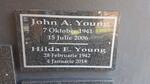 YOUNG John A. 1941-2006 & Hilda E. 1942-2018