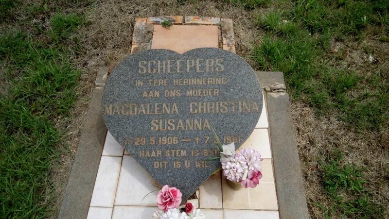 SCHEEPERS Magdalena Christina Susanna 1906-1981
