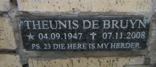 BRUYN Theunis, de 1947-2008