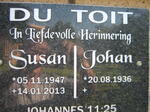 TOIT Johan, du 1936- & Susan 1947-2013