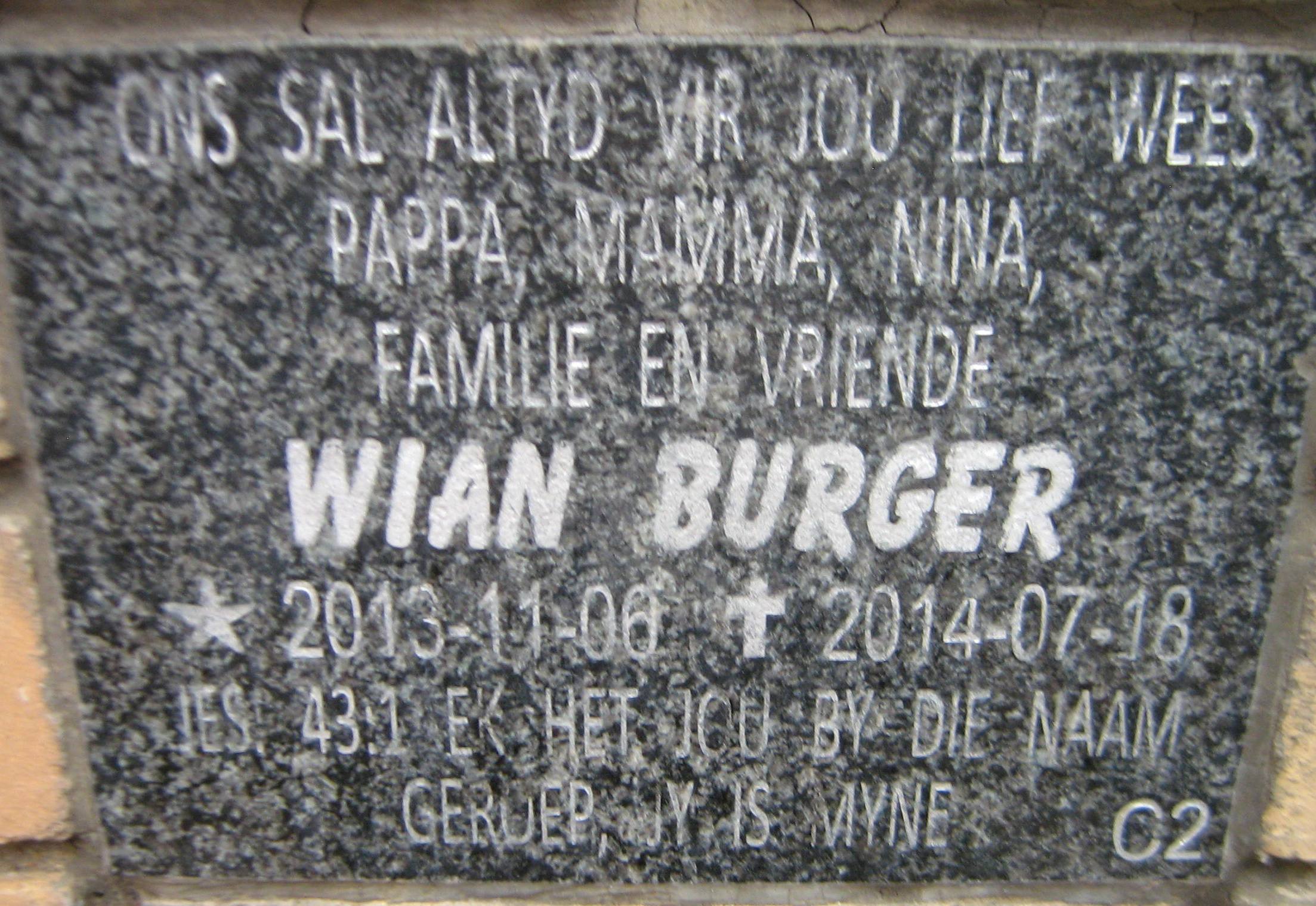 BURGER Wian 2013-2014
