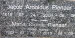 PIENAAR Jacob Arnoldus 1919-2004 & Maria Cronje MAREE 1923-2013