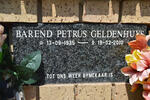 GELDENHUYS Barend Petrus 1935-2010