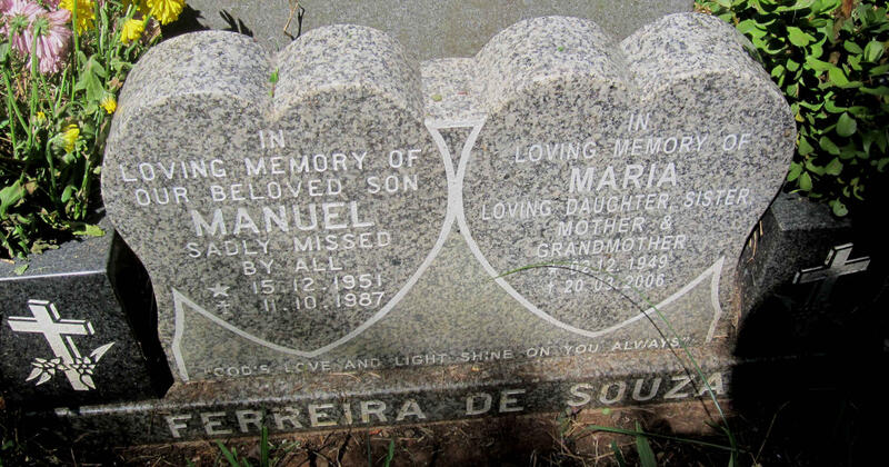 DE SOUZA Manuel, FERREIRA 1951-1987 :: FERREIRA DE SOUZA Maria 1949-2006
